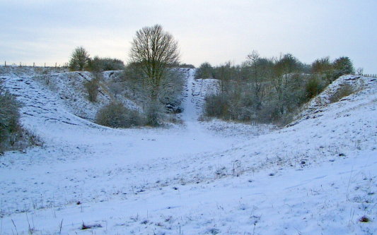 Chalk Pit under snow